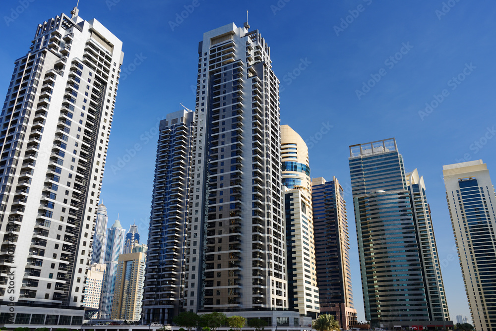 Skyscrapers of Jumeirah Lake Towers in Dubai