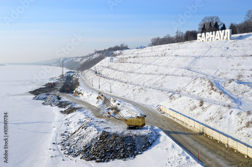 Строительство набережной в Барнауле