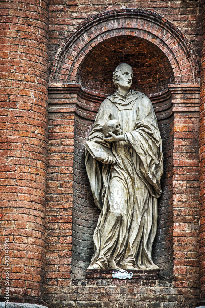 San Bernardo Tolomei statue in Siena