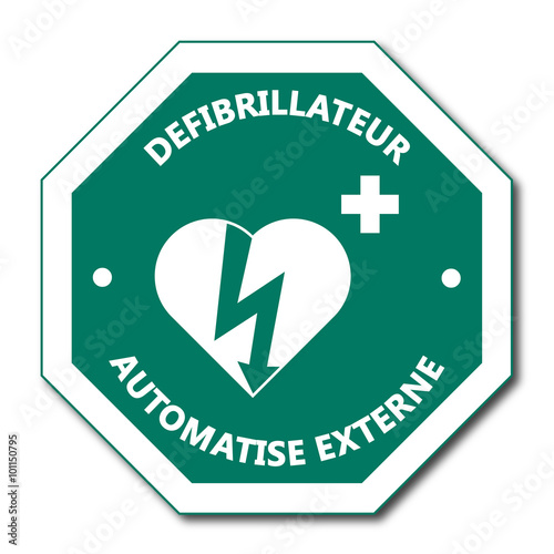 Logo défibrillateur. DAE.