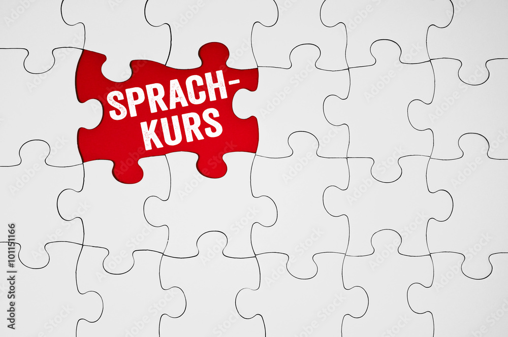 Puzzle mit Sprachkurs, Deutschkurs Puzzle mit Sprachkurs, Deutschkurs