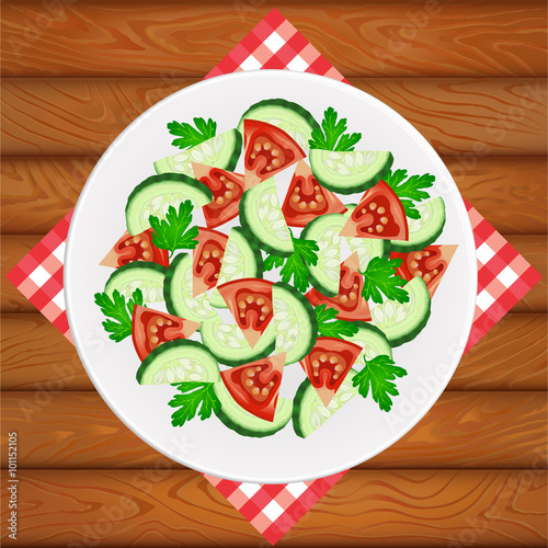 DIET SALAD TOMATO CUCUMBER PARSLEY