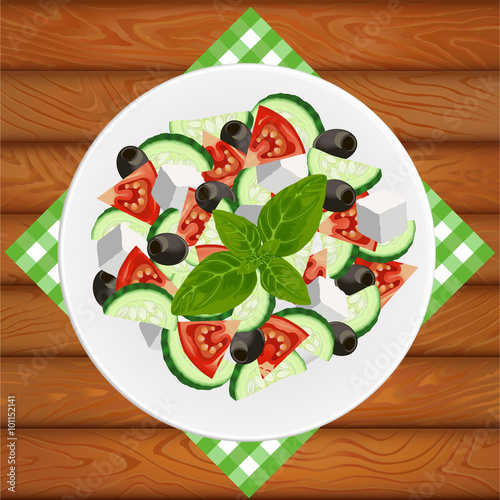 SALAD GREEK FETA BASIL OLIVES