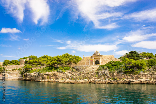 Cuadro en lienzo Hospital of Mao, a sanitary fortress from the 18th century in Menorca, Spain