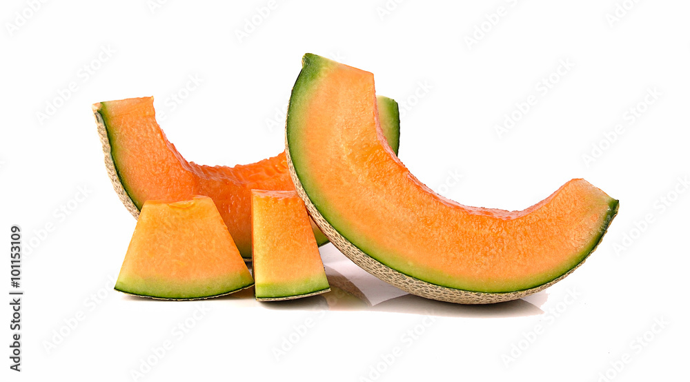 cantaloupe isolated on white background cantaloupe isolated on white background