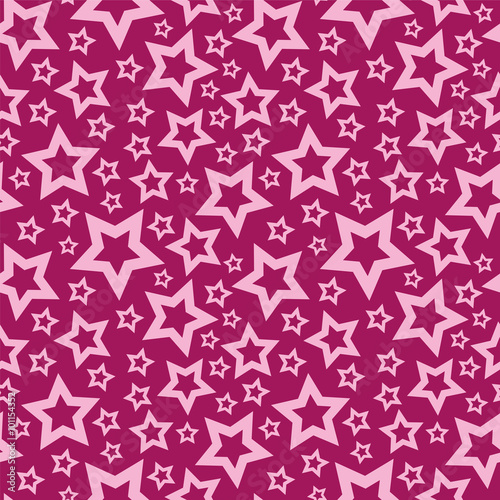 Pink stars seamless texture vector