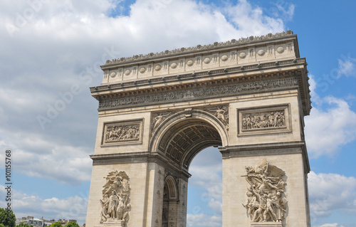 Triumphal Arch in Paris, France