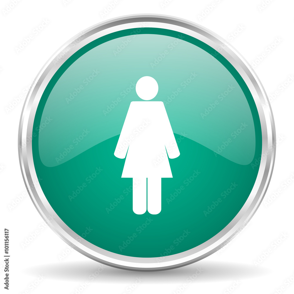 female blue glossy circle web icon female blue glossy circle web icon