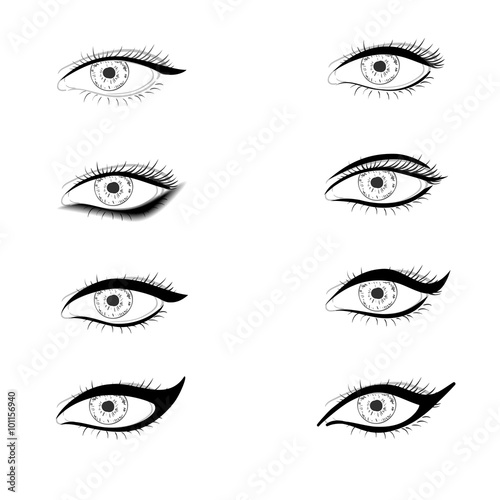 Different ways to put eyelid makeup