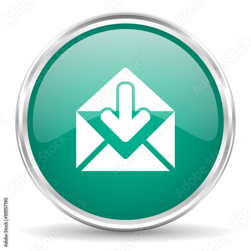 Free Download email blue glossy circle web icon - GFXLoad