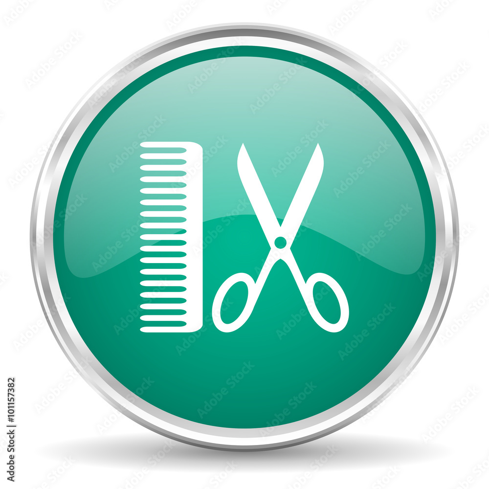 barber blue glossy circle web icon barber blue glossy circle web icon