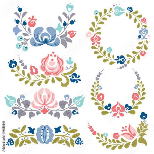Floral ornaments and frames