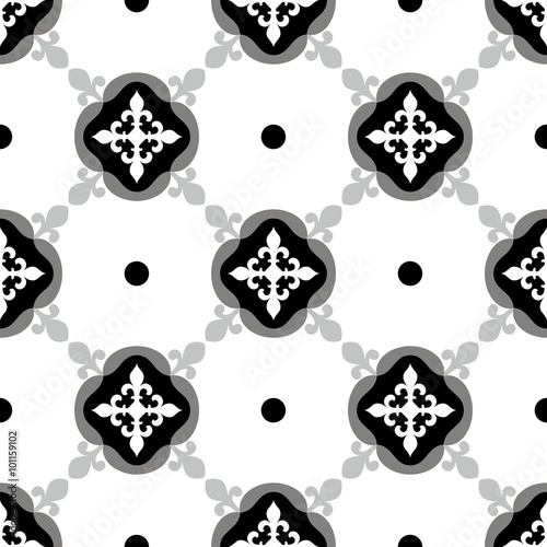 Oriental traditional floral Moroccan seamless pattern, tile  vector illustration
