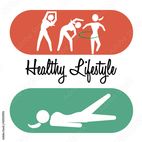 Gym and fitness icons design 