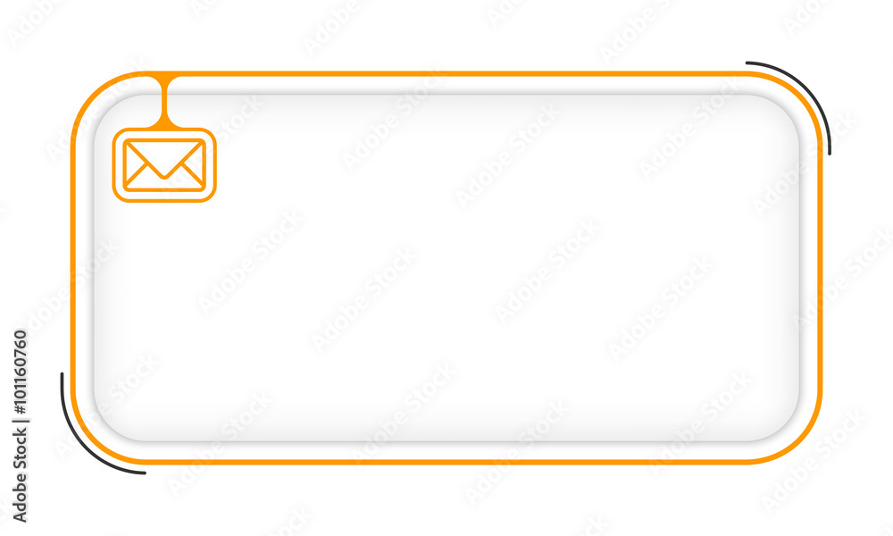 Vector simple box to fill your text and envelope symbol Vector simple box to fill your text and envelope symbol