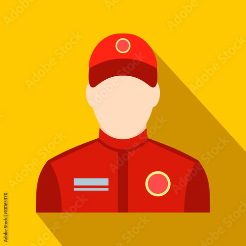 Car racer flat icon