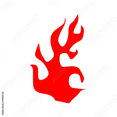 Fire flames silhouette