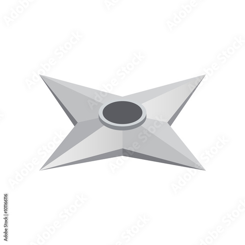 Flying knife made of steel isometric 3d icon