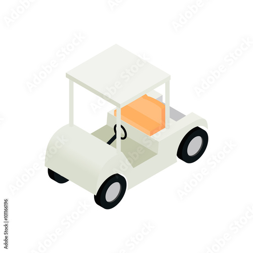 Golf car isometric 3d icon