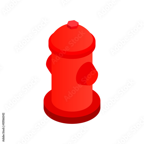 Fire hydrant isometric 3d icon 