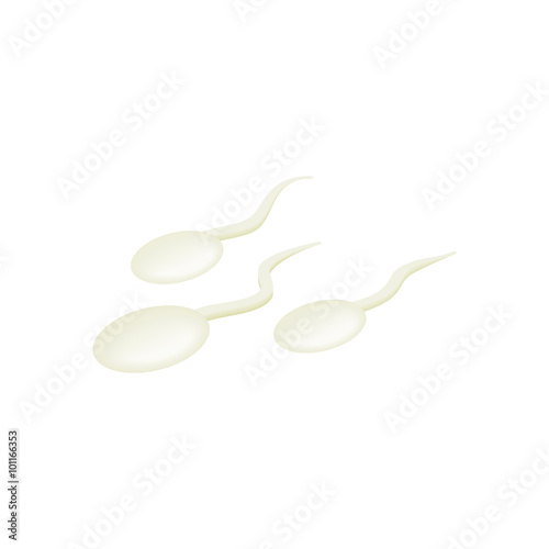 Sperm isometric 3d icon
