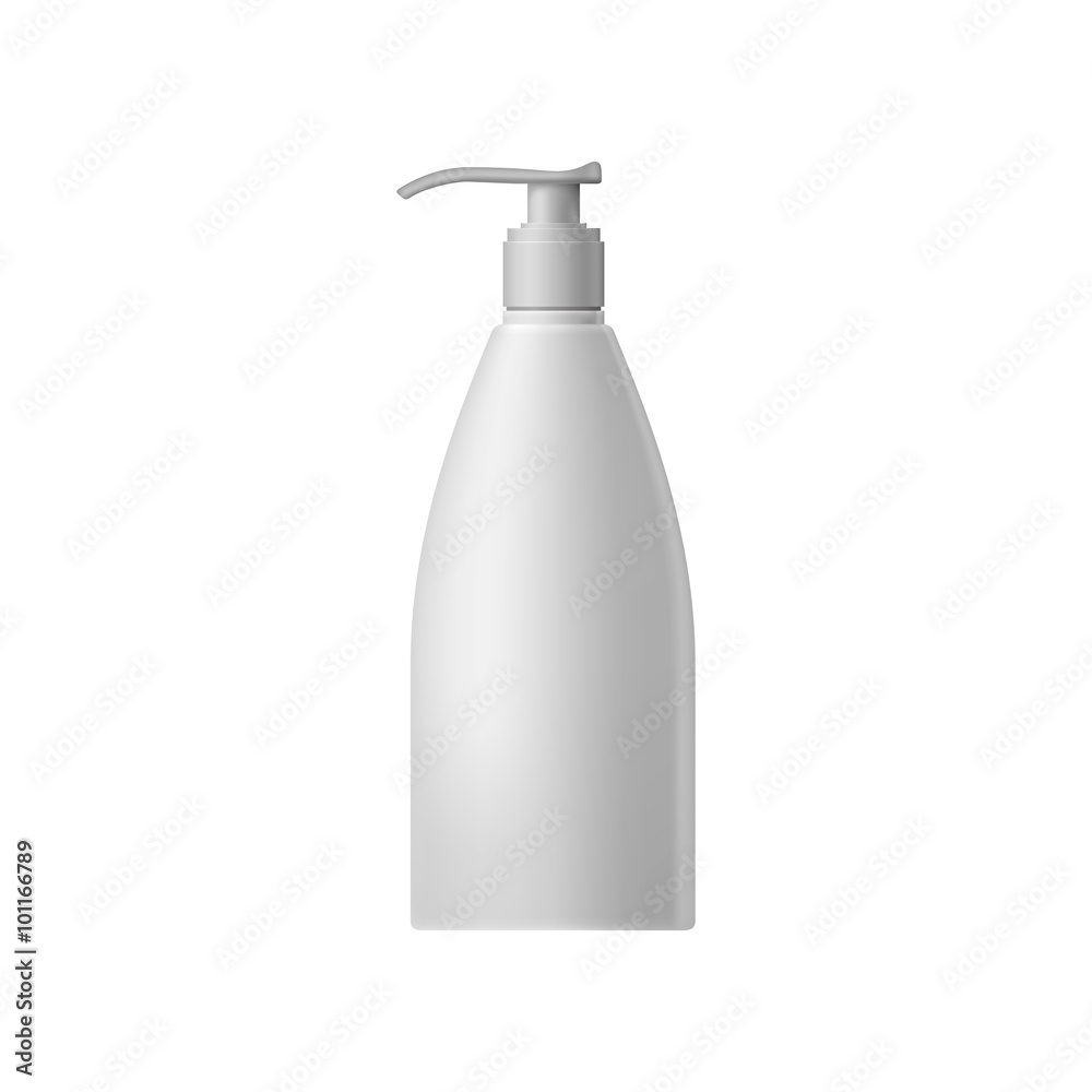 White blank cosmetic bottle with batcher White blank cosmetic bottle with batcher