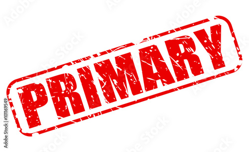 Primary red stamp text
