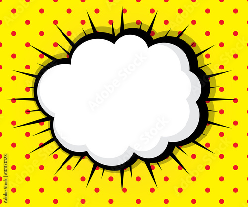 blank pop art, comic book speech bubble
