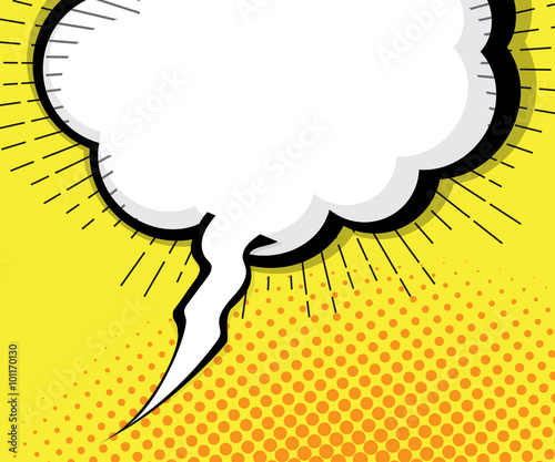 blank pop art, comic book speech bubble