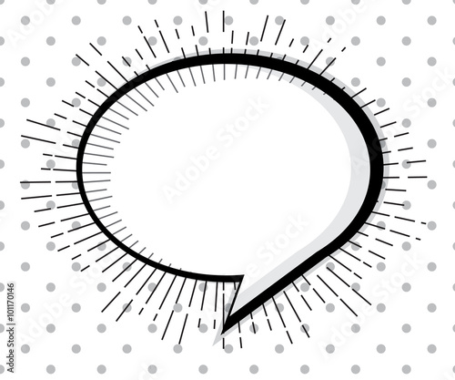 blank pop art, comic book speech bubble