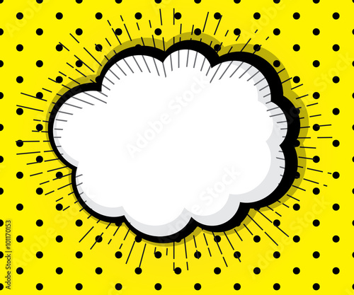 blank pop art, comic book speech bubble