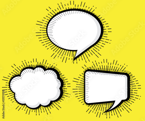 blank pop art, comic book speech bubble