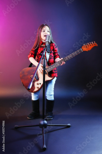 Beautiful little girl with ...