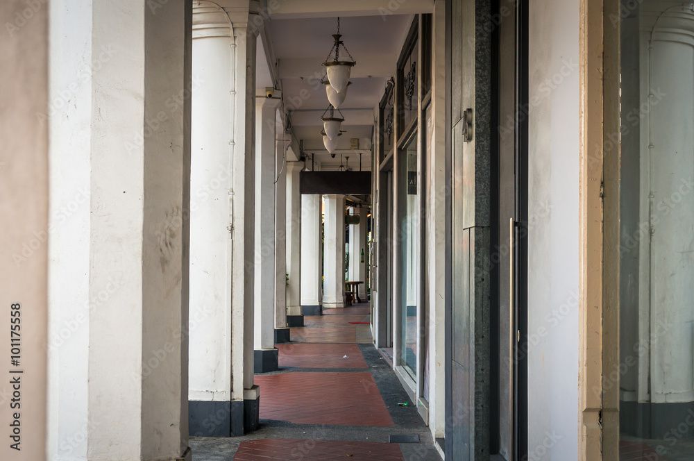 Singapore arcade street