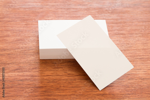 Business card at the desk