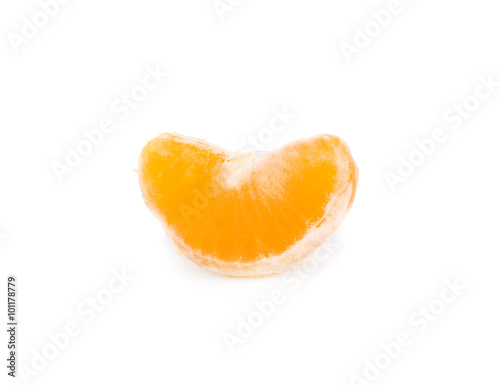 Mandarin slice (heap) isolated