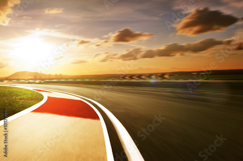 Motion blurred racetrack,sunset mood mood © jamesteohart