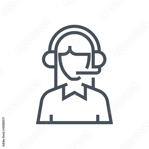 Male customer service icon