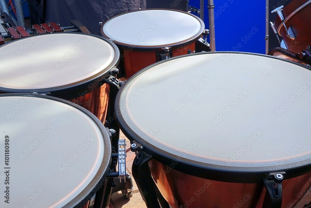 Obraz premium Large Copper Kettledrums