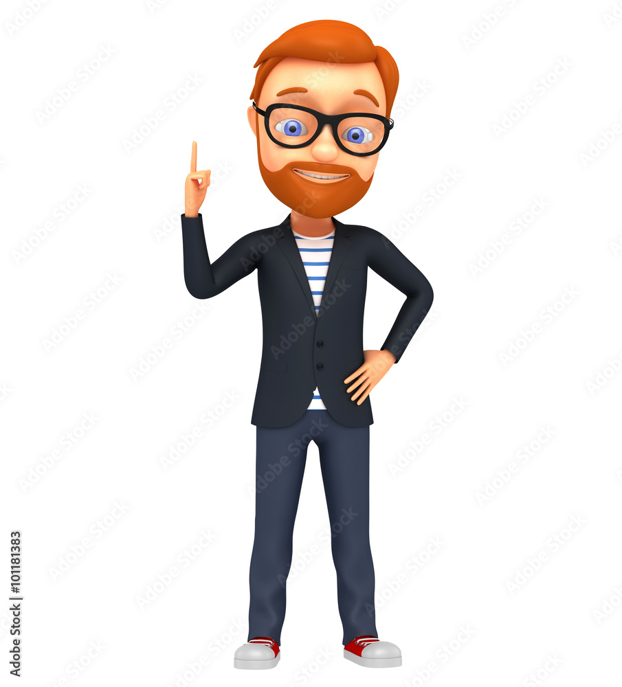 3d successful businessman isolated on white background .Man poin 3d successful businessman isolated on white background .Man poin