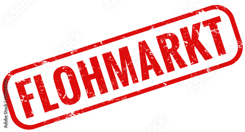 Flohmarkt Stempel rot grunge