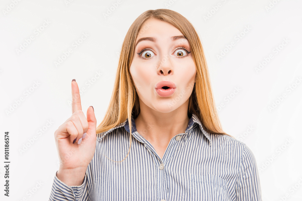 Smiling woman having an idea