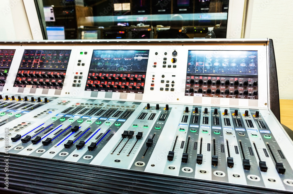 audio sound mixer with buttons and sliders audio sound mixer with buttons and sliders