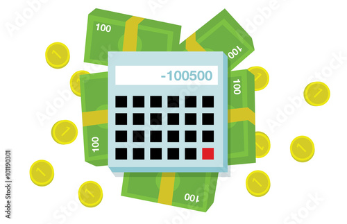 Flat money and calculator