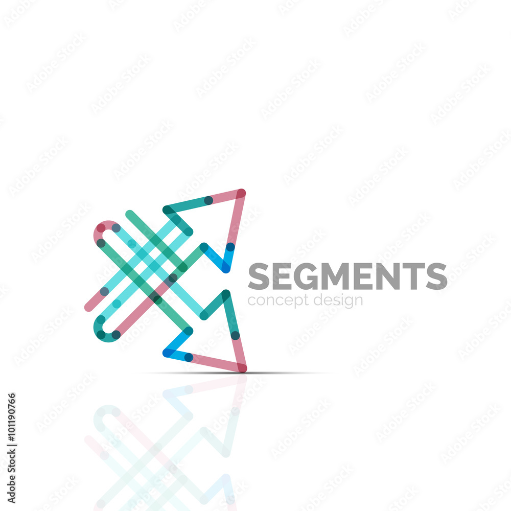 Arrow icon vector logo. Company branding element Arrow icon vector logo. Company branding element