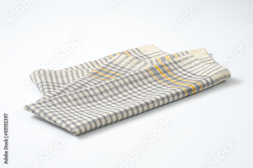 grey checkered dish towel