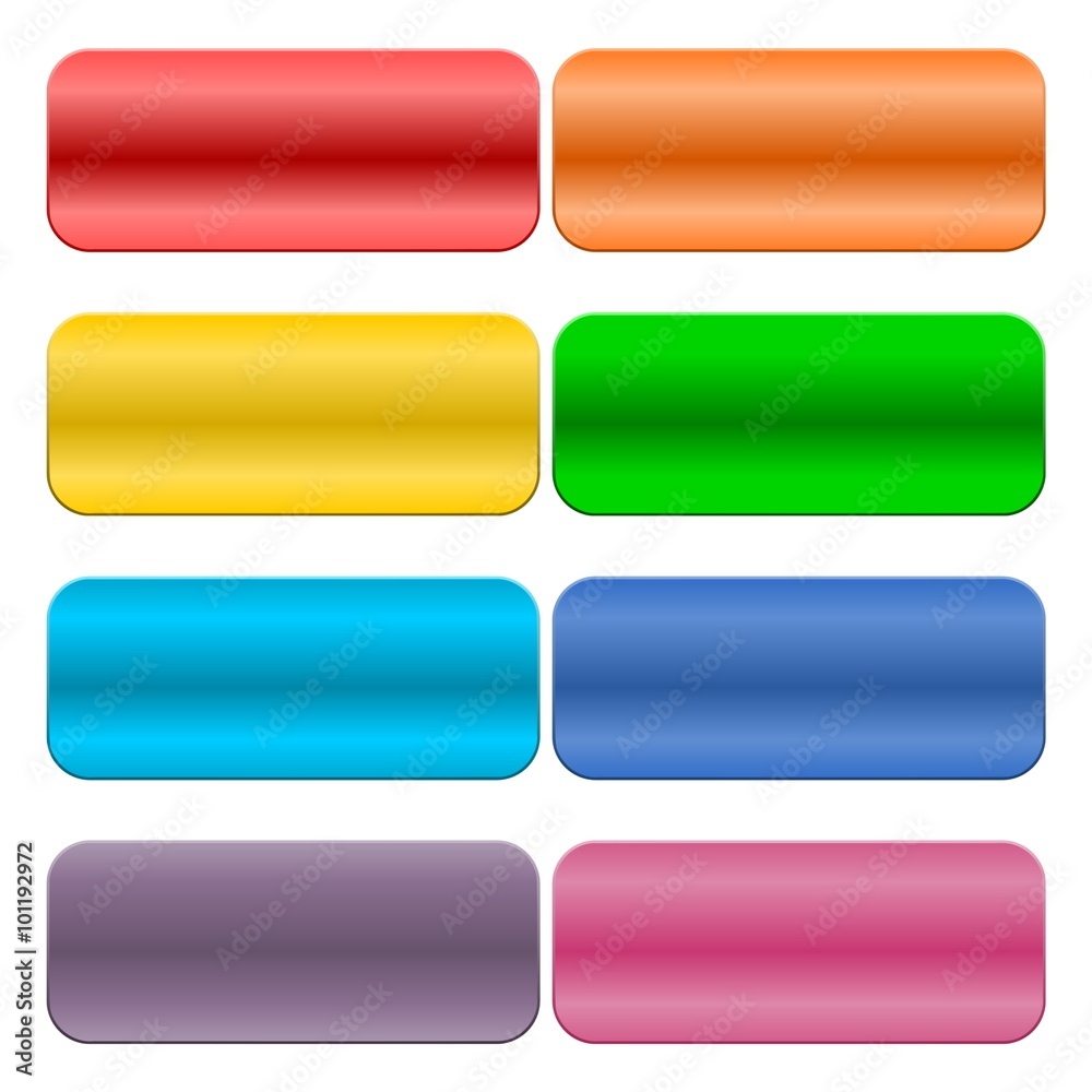 Eight Web buttons, glossy empty buttons Eight Web buttons, glossy empty buttons