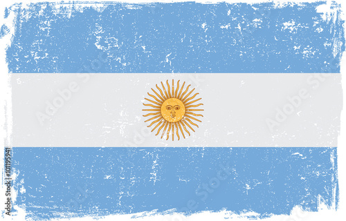 Argentina Vector Flag on White