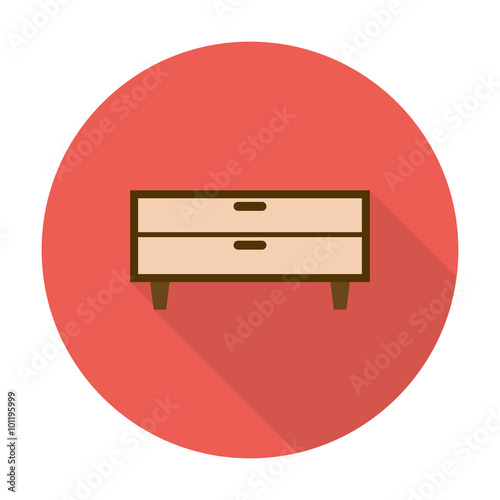 commode flat icon with long shadow for web