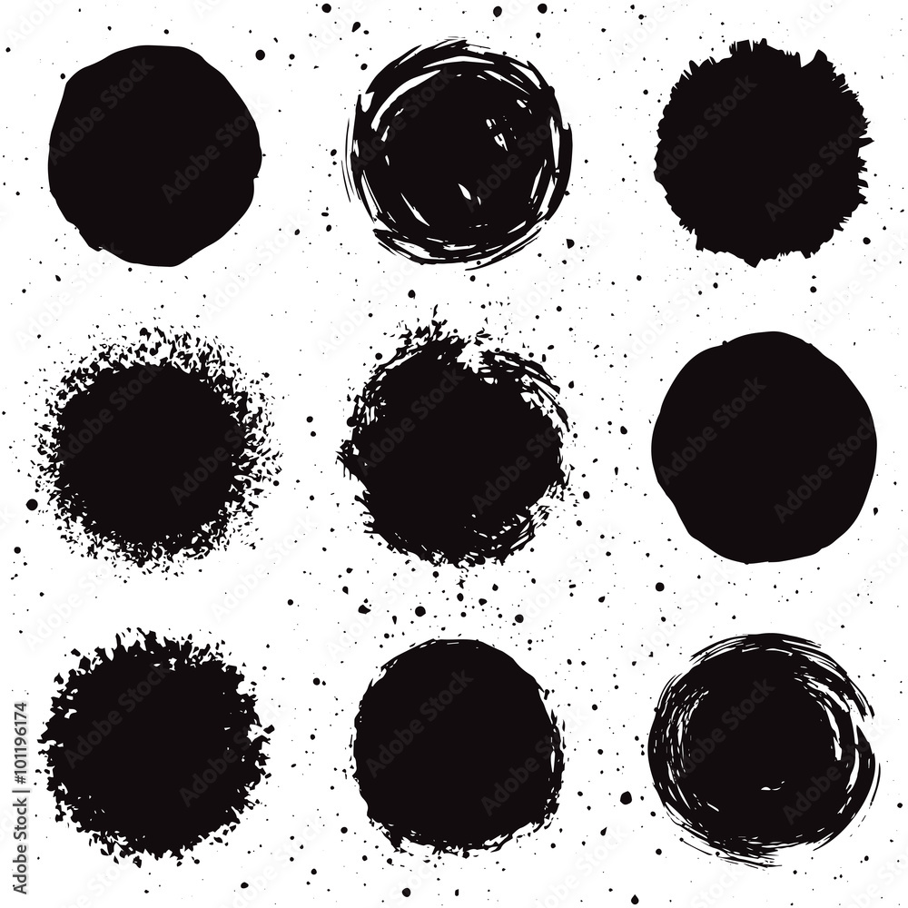 set of 9 background shapes